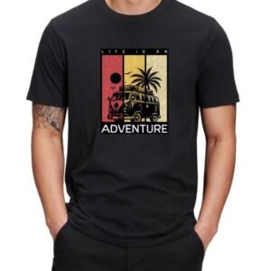 ADVENTURE Printed T-Shirt | Black Color | Standard Quality