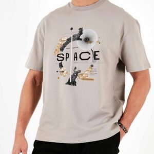 SPACE Printed Drop Shoulder | Coffee