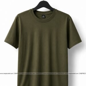 Solid T-Shirt | Olive Color | Standard Quality | Regular Fit