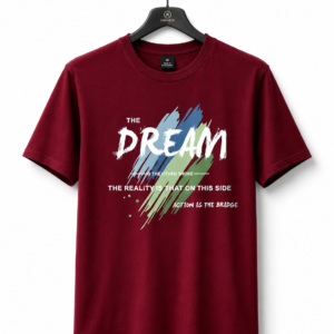 THE DREAM Printed Drop Shoulder | Maroon